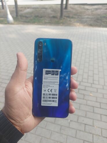 xiaomi 9a qiymeti: Xiaomi Redmi Note 8, 64 ГБ, цвет - Синий, 
 Отпечаток пальца, Две SIM карты, Face ID