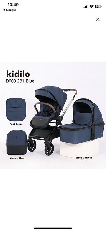 Araba-beşiklər: Kidilo D900 2‑in‑1 uşaq arabası – Blue Xüsusiyyətlər: - 2‑in‑1 — 4