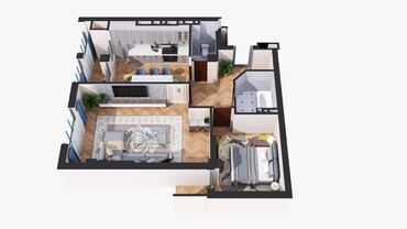 долевое: 2 комнаты, 75 м², Элитка, 12 этаж, ПСО (под самоотделку)
