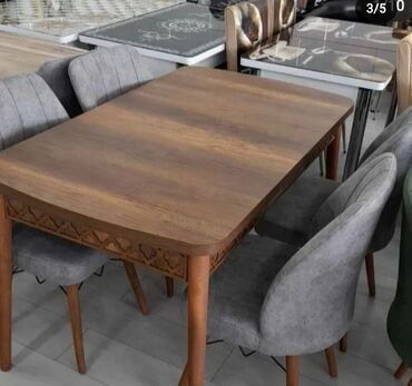 Masa və oturacaq dəstləri: Qonaq otağı üçün, Yeni, Açılan, Dördbucaq masa, 4 stul — 21