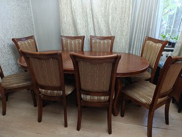 мебель для столовой: Ашкана үстөлү жана отургуч, түсү - Күрөң