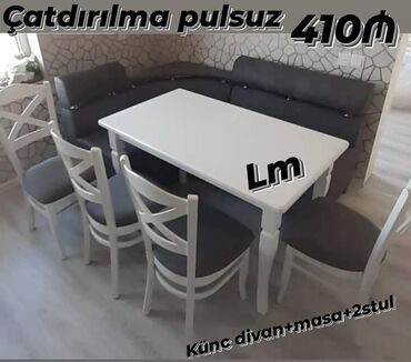 Masalar: Yeni, Künc divan, Mətbəx üçün, Azərbaycan