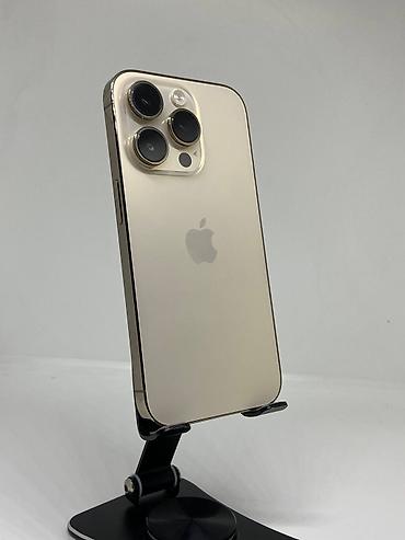 фейс: IPhone 14 Pro, Б/у, 256 ГБ, Золотой, Защитное стекло, Чехол, 79 % — 3