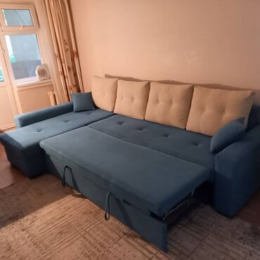 корпусная мебель диван: Угловой диван, Б/у