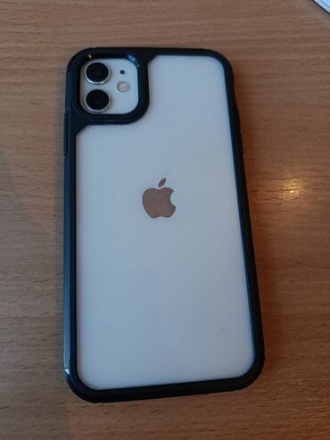 ноутбуки в рассрочку в бишкеке: IPhone 11, Б/у, 64 ГБ, Белый, Чехол, 76 %