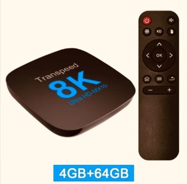 divarda televizor fiqurlari: Smart TV boks TV box 4 GB / 64 GB, Android, Pulsuz çatdırılma