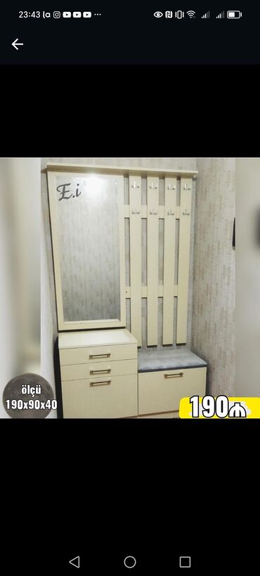 Dolablar: Yeni, Açılan, 2 qapılı Düz dolab, Dəhliz dolabı, Türkiyə — 2