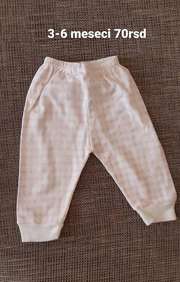 tedi majice: Bebi pantalone za uzrast 3–6 meseci. Svetloružičasti karo/dezeni na — 1