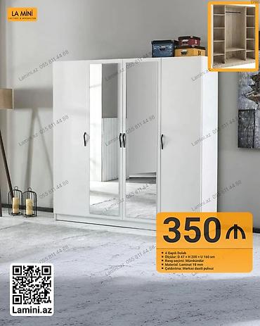 az bayraq: La Mini – 4 qapılı şkaf - Ölçülər: Dərinlik 47 sm × Hündürlük 200 sm — 1