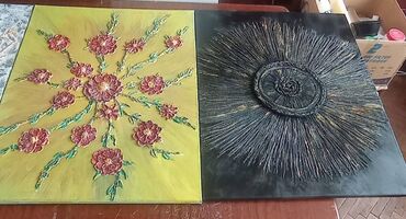 Şəkillər, tablolar: Tablo lar. Katan üzerinden işlenib hazırlanıb,, 1 eded 1m nin 80 sm e — 11