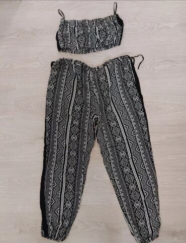 ženski kompleti sako i pantalone: S (EU 36), Geometrijski, bоја - Crna
