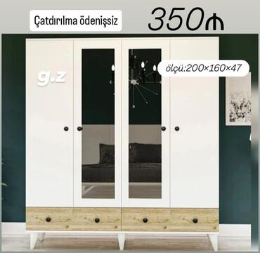 TV altlığı: *Dolab 4 Qapılı 350Azn* ✔️Material:Rusiya Lamimatı 18/lik ◽Rəng