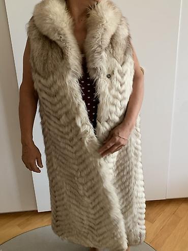 usta geyimi: Uzun xəz jilet - Model: Dizayner tərzində, maxi uzunluqda xəz jilet - — 1