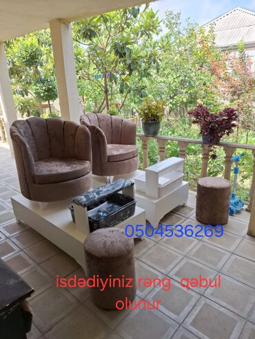 вид цветов: Salon mebeli dəsti – pedikür və saç yuma üçün Tərkib: - 2 ədəd yumru