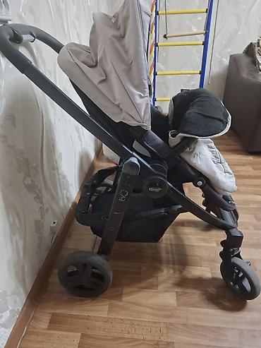 Коляски: Коляска американская Graco 3в 1 люлька 0+ с зимним чехлом прогулка 6+ — 9