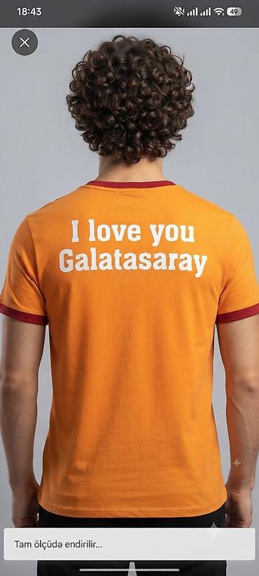 футболка: Məhsul: ultrAslan temalı kişi futbolkası - Rəng: qızılı-sarı (narıncı — 2