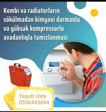 İstilik sistemi: Kombi və radiatorların sökülmədən kimyəvi dərmanla və yüksək