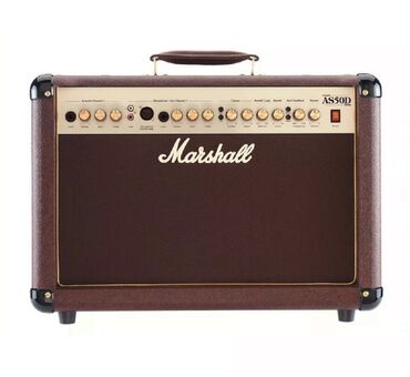 фоны для студии: Гитарный комбоусилитель Marshall AS50D в корпусе коричневого цвета с