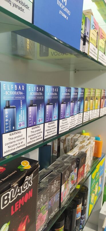 Qəlyan, vayp və aksesuarları: Elfbar 5000 ultra qi̇meti̇ tek tek 13 azn
toptan sati̇ş var