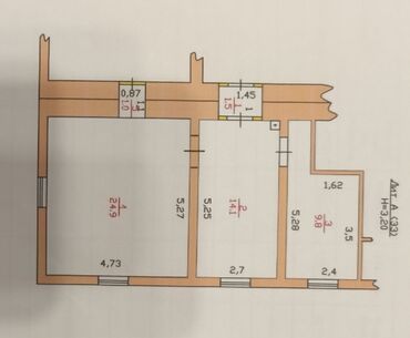 сокулук квартира куплю: 3 бөлмө, 51 кв. м, 1 кабат