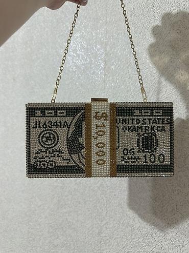 Çantalar: Pul dəstəsi formalı qadın klatçı - Dizayn: ABŞ 100 dollarlıq banknot — 2