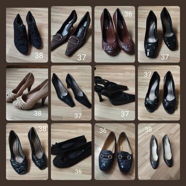 женская обувь размер 36 37: Туфли 38, цвет - Черный