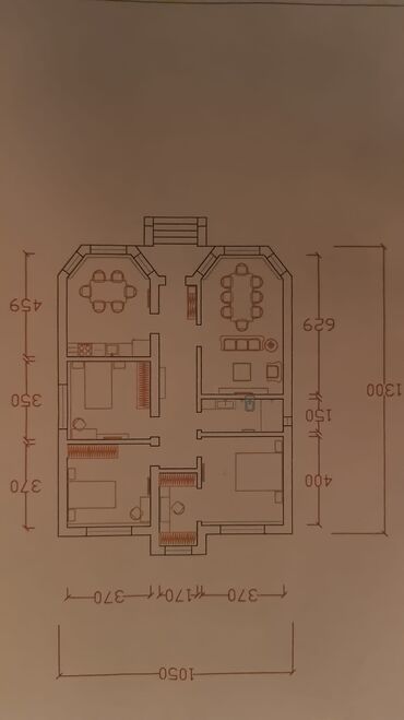 Dizayn, layihə: 1 mərtəbəli fərdi yaşayış evi – layihə və tikili - Ümumi ölçü: 10.5 m — 2