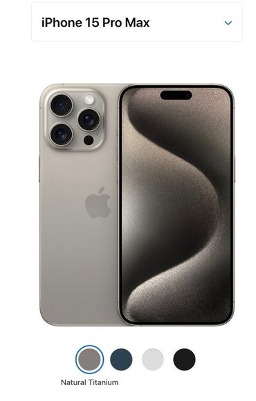 купить ноутбук в бишкеке: IPhone 15 Pro Max, Б/у, 256 ГБ, Natural Titanium, Зарядное устройство, Защитное стекло, Чехол, 93 %