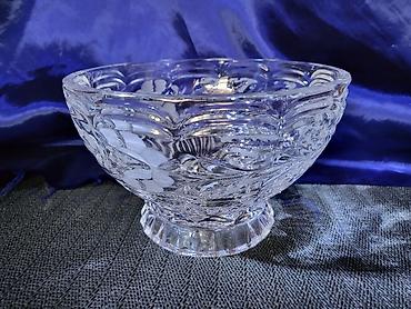 Činije: Cinija nova kristal Zajecar iz 70ih.god. Cinija kristal sa matiranim — 1