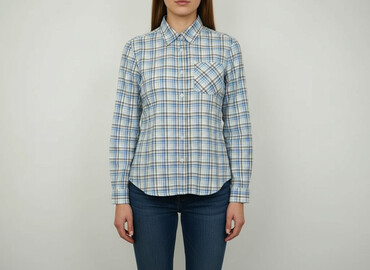 sukienki w krate damskie: Women`s shirt, size S