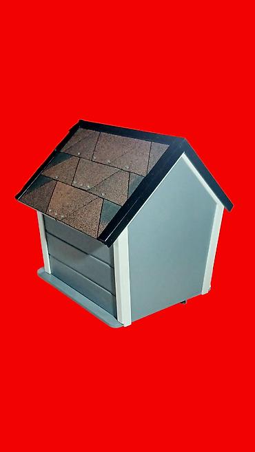 ağ itlər: Ev heyvanları üçün taxta it/qedi evi - Ölçülər: 45 sm (eni) x 50 sm — 3