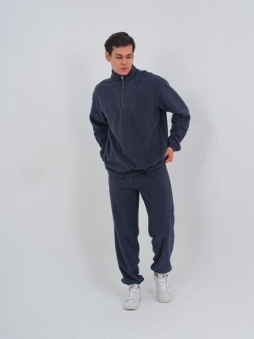 Спортивные костюмы: Мужской спортивный костюм, однотонный черный. + - Комплект: свитшот — 13