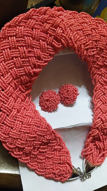 Наборы украшений: Ожерелье из бисера и серьги гвоздики,ручная работа,шикарно смотрится и — 6