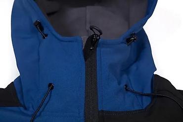 Jakne za prelazni period: Muška softshell jakna sa kapuljačom – plavo/crna - Materijal — 6