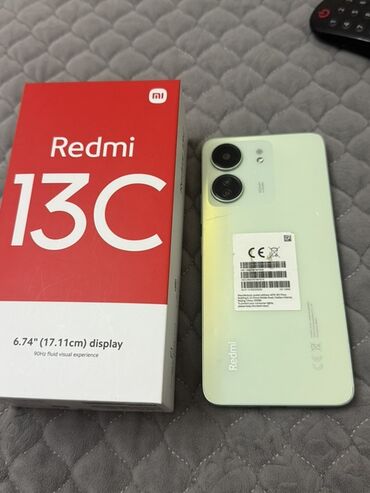 телефон в рассрочку с первоначальным взносом: Redmi, Redmi 13C, Б/у, цвет - Зеленый, 2 SIM