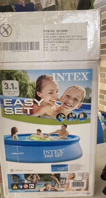 Маски, очки: Intex markalı "Easy Set" hovuzu asan və sürətli quraşdırma üçün