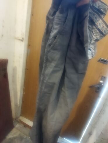 Digər kişi geyimləri: Kişi geyim dəsti - 1 ədəd boz rəngli kişi şalvarı: yan ciblikli — 4