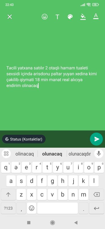 sumqayit yataxana: Sumqayıt, 2 otaqlı, Köhnə tikili, 20 kv. m