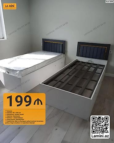 Çarpayı – Kod: 5806 - Ölçü: 90 × 200 sm - Mexanizm: Açılan, bazalı
