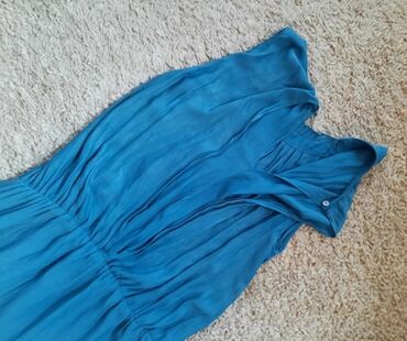 haljina za klub: Zara haljina plava maksi dugacka leprsava. 
Veličina S