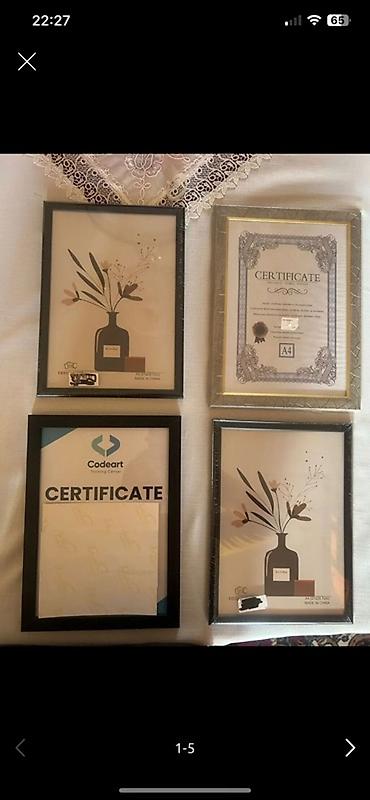 a4 kagiz: A4 ölçülü (21 x 29,7 sm) çərçivələr dəsti - Təyinat: sertifikat — 8
