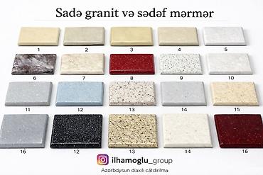 tökmə mərmər: Süni mərmər və qranit mətbəx tezgahları – geniş rəng və tekstura — 2