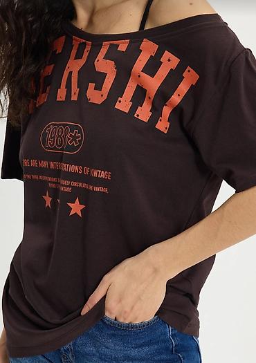 tisort: Yeni Mövsüm Vintage Çiyni Açıq Oversize Tişört Qızlar üçün dəbli — 2