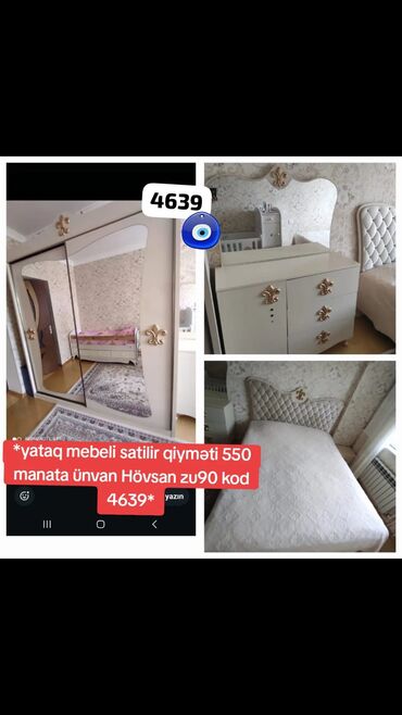 Mebel: *yataq mebeli satilir qiyməti 550 manata ünvan Hövsan zu90 kod 4639*