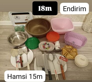 набор казанов викалина: Mətbəx ləvazimatları dəsti müxtəlif qablar, boşqablar, kasalar