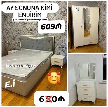 termo xalca: İkinəfərlik çarpayı, Dolab, Termo, 2 tumba, Azərbaycan, Yeni