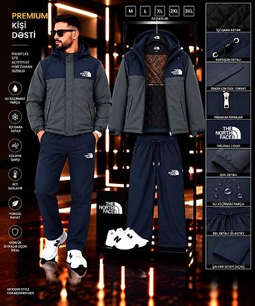 neymar imzali forma: İdman dəsti, The North Face, M, rəng - Göy — 2
