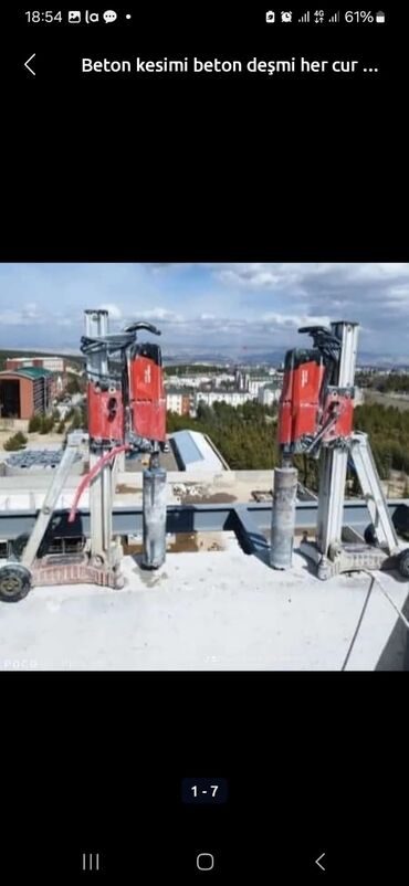 Beton işləri: Beton kəsimi və beton deşmə xidməti - Armaturlu/armatursuz beton — 1