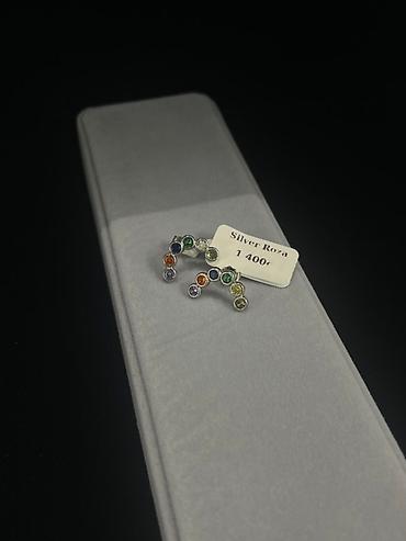 Серебряные серьги: Серебряные серьги, Проба 925, Фианит, Женские — 17