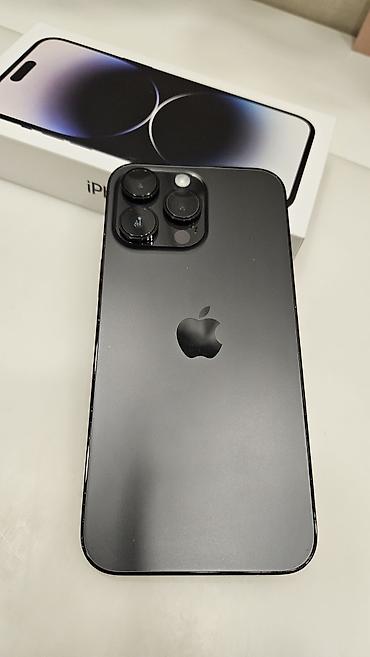 black sharp: IPhone 14 Pro, Б/у, 128 ГБ, Черный, Коробка — 1